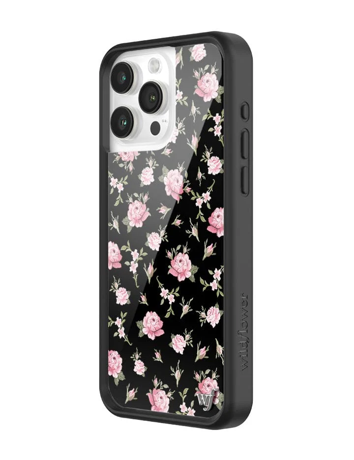 Black and Pink Floral iPhone Case - Image 10
