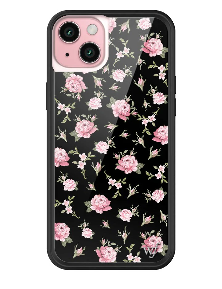 Black and Pink Floral iPhone Case - Image 11