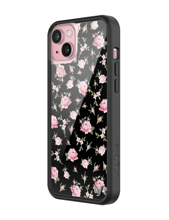 Black and Pink Floral iPhone Case - Image 12
