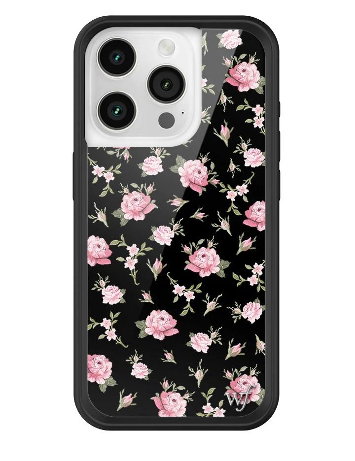 Black and Pink Floral iPhone Case - Image 13