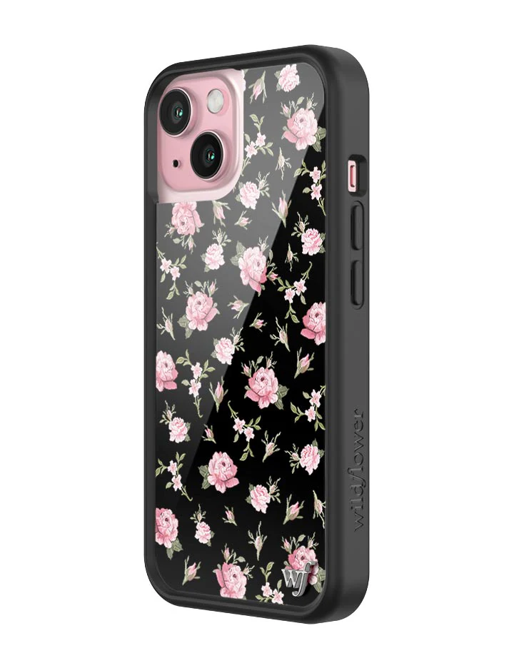 Black and Pink Floral iPhone Case - Image 16