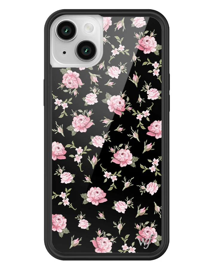 Black and Pink Floral iPhone Case - Image 17