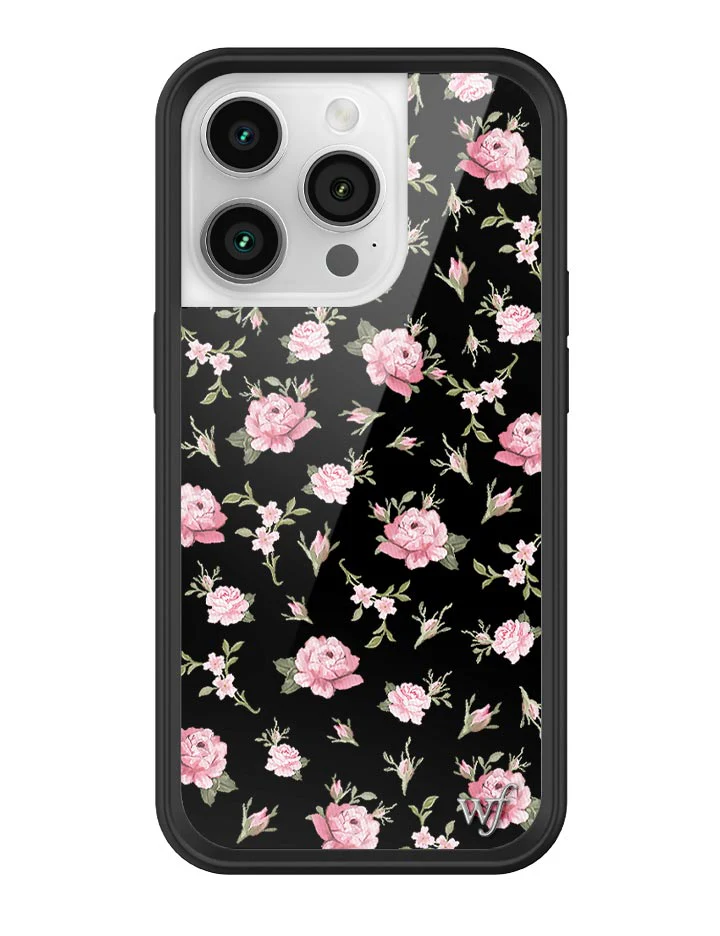 Black and Pink Floral iPhone Case - Image 19