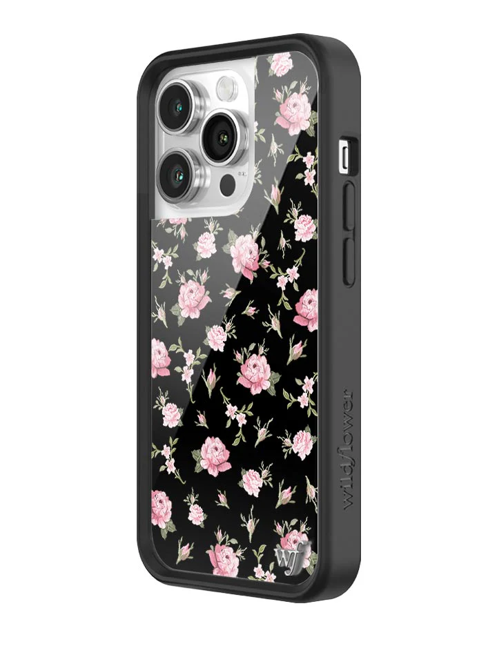 Black and Pink Floral iPhone Case - Image 20