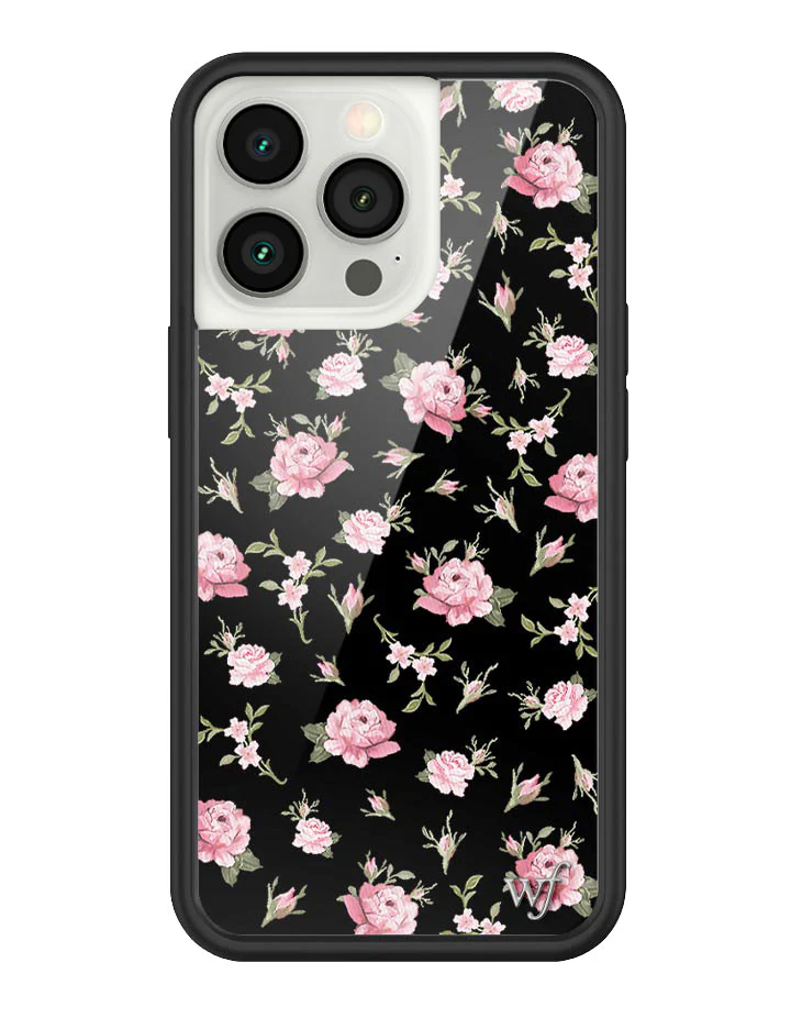 Black and Pink Floral iPhone Case - Image 21