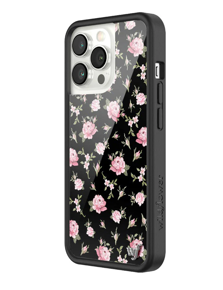 Black and Pink Floral iPhone Case - Image 22