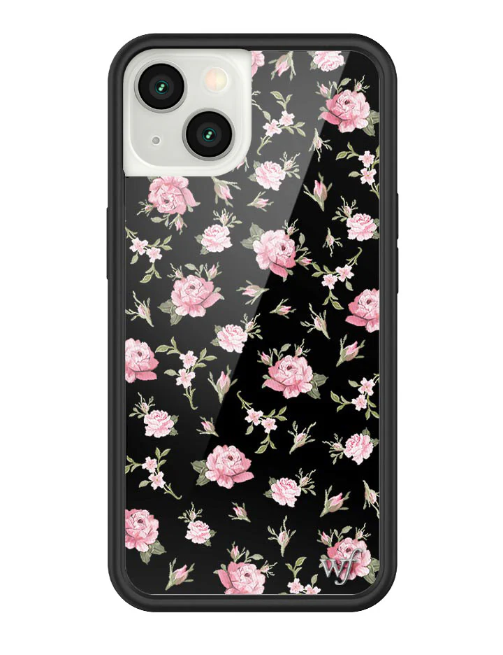 Black and Pink Floral iPhone Case - Image 23