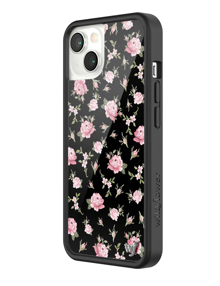 Black and Pink Floral iPhone Case - Image 24