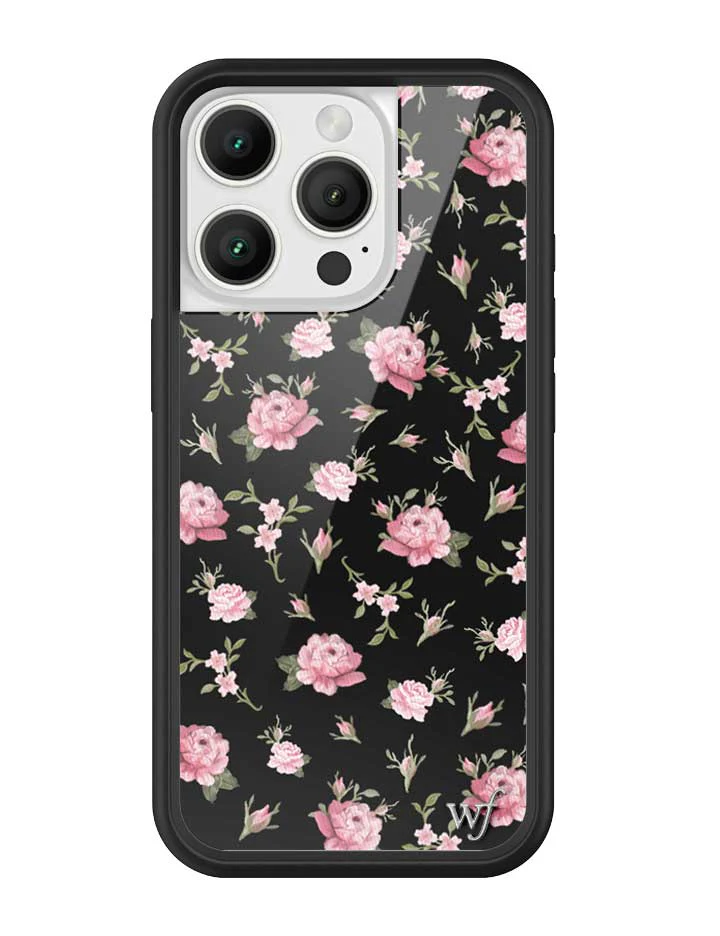 Black and Pink Floral iPhone Case - Image 5