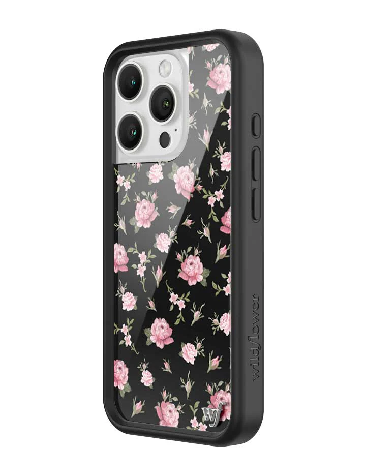 Black and Pink Floral iPhone Case - Image 6