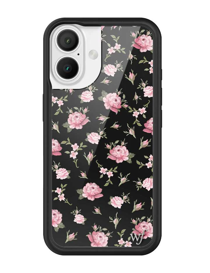 Black and Pink Floral iPhone Case - Image 7