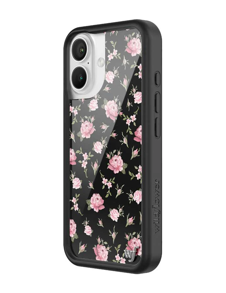 Black and Pink Floral iPhone Case - Image 8