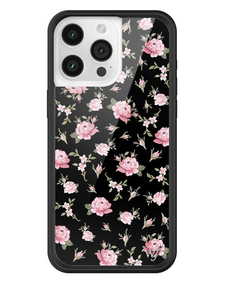 Black and Pink Floral iPhone Case - Image 9