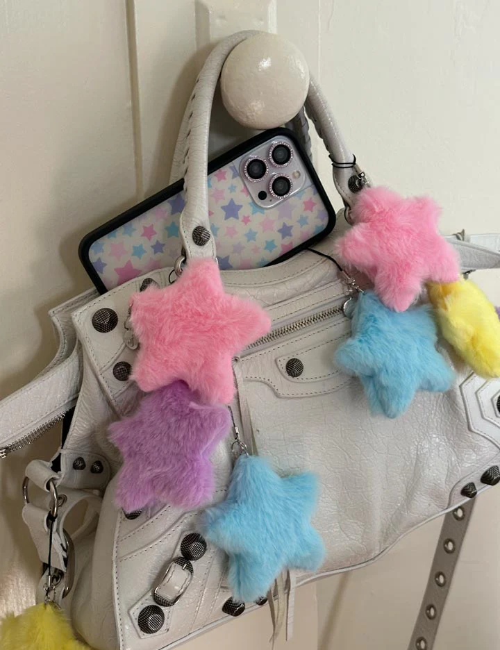 Fluffy Star Charm | Blue - Image 4