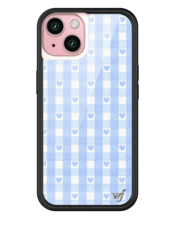 Gingham Hearts | Blue iPhone Case - Image 15