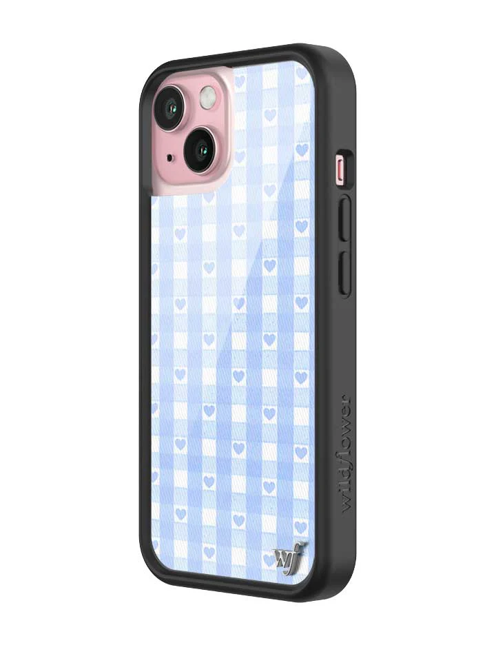 Gingham Hearts | Blue iPhone Case - Image 16