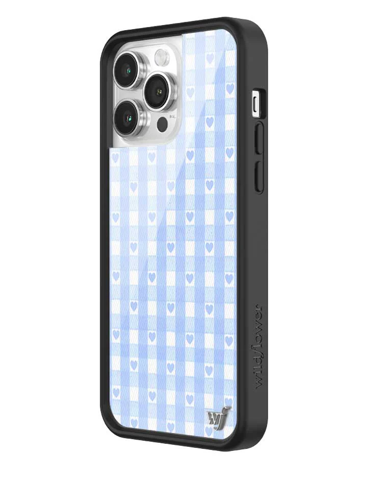 Gingham Hearts | Blue iPhone Case - Image 18