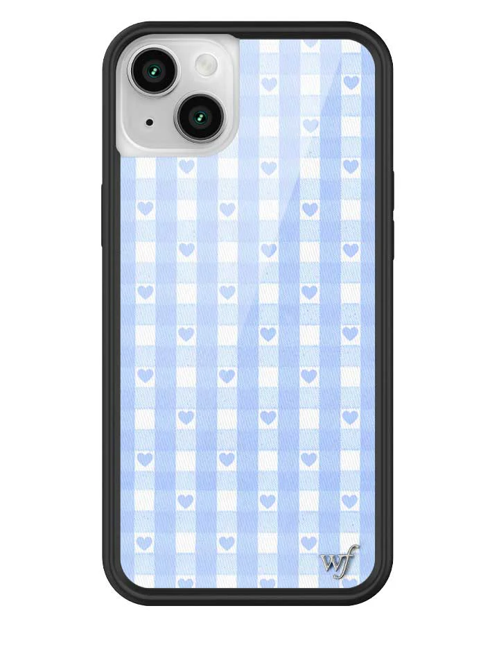 Gingham Hearts | Blue iPhone Case - Image 19