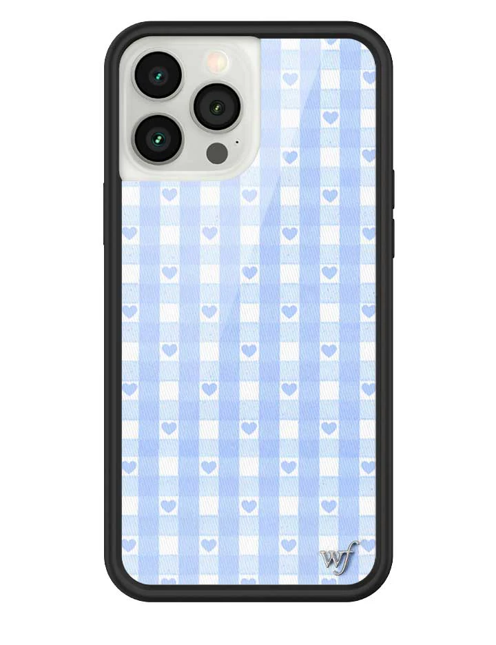 Gingham Hearts | Blue iPhone Case - Image 25