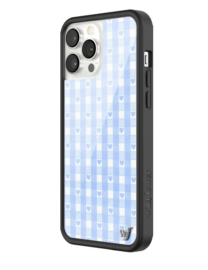 Gingham Hearts | Blue iPhone Case - Image 26