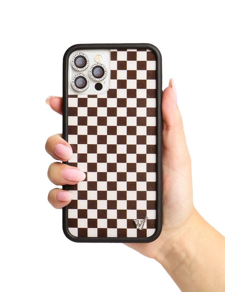 Checkers | Brown iPhone Case - Image 3