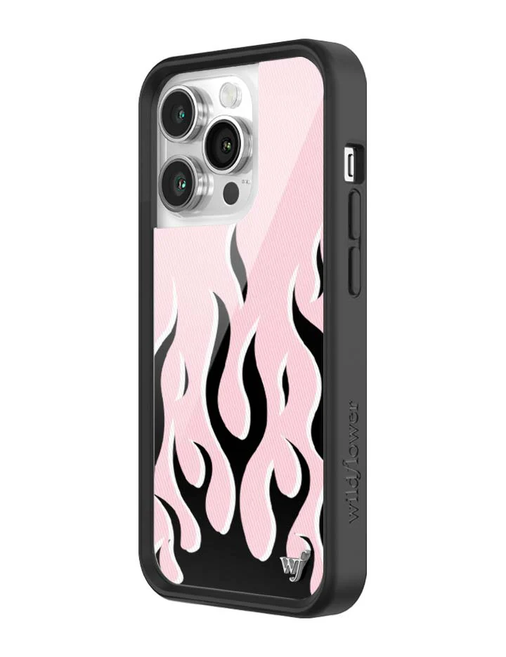 Flames | Pink & Black iPhone Case - Image 32