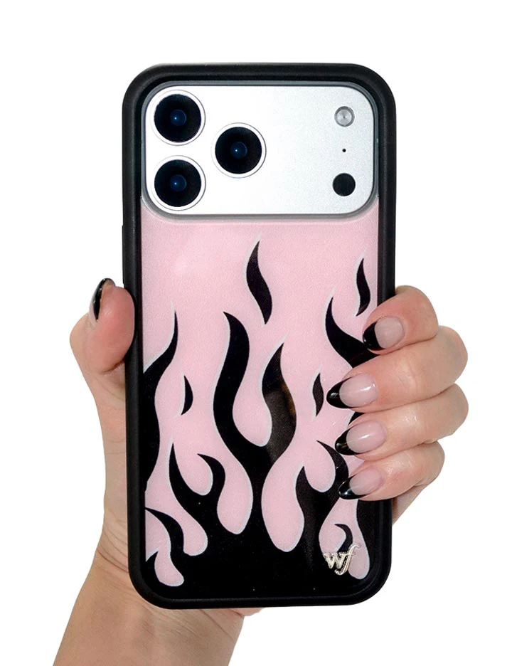 Flames | Pink & Black iPhone Case - Image 41