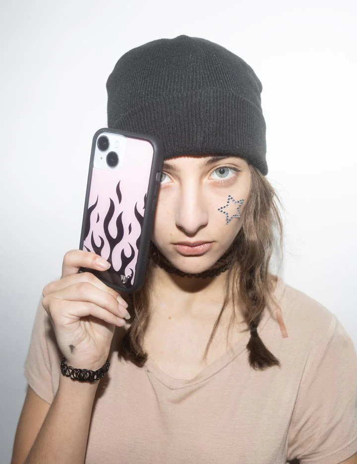 Flames | Pink & Black iPhone Case - Image 44