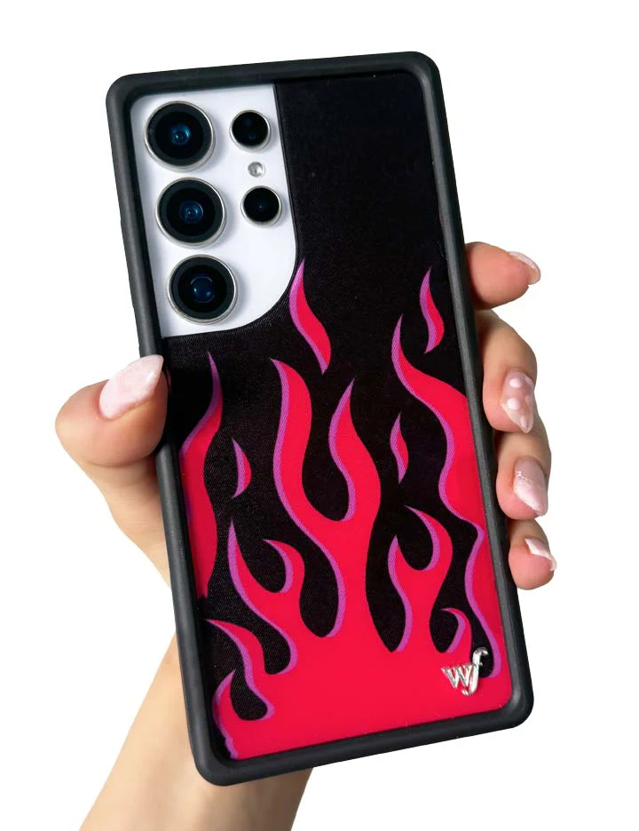 Flames | Black & Red Samsung Galaxy Case - Image 9