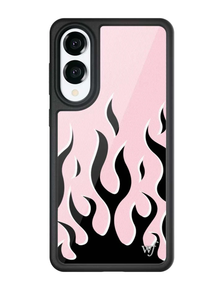 Flames | Pink & Black Samsung Galaxy Case - Image 3