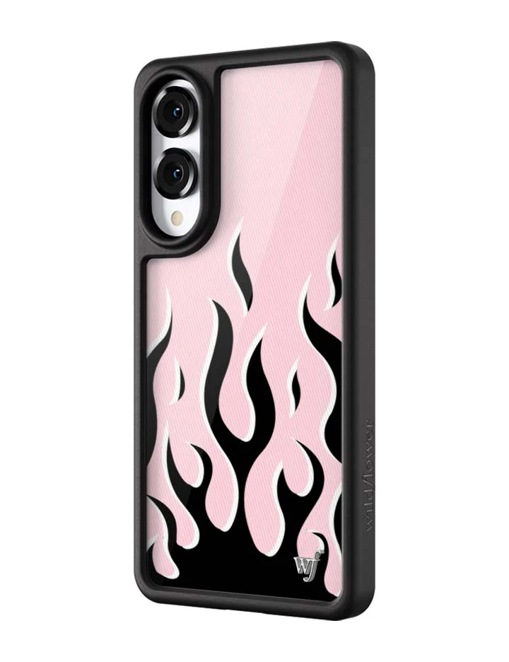 Flames | Pink & Black Samsung Galaxy Case - Image 4