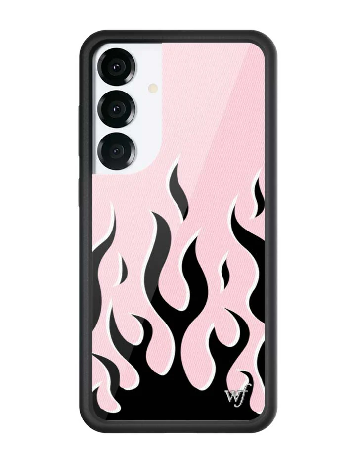 Flames | Pink & Black Samsung Galaxy Case - Image 5