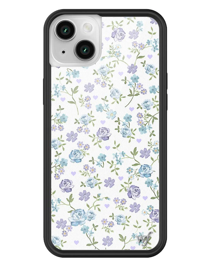Lilac and Blue Floral iPhone Case - Image 19