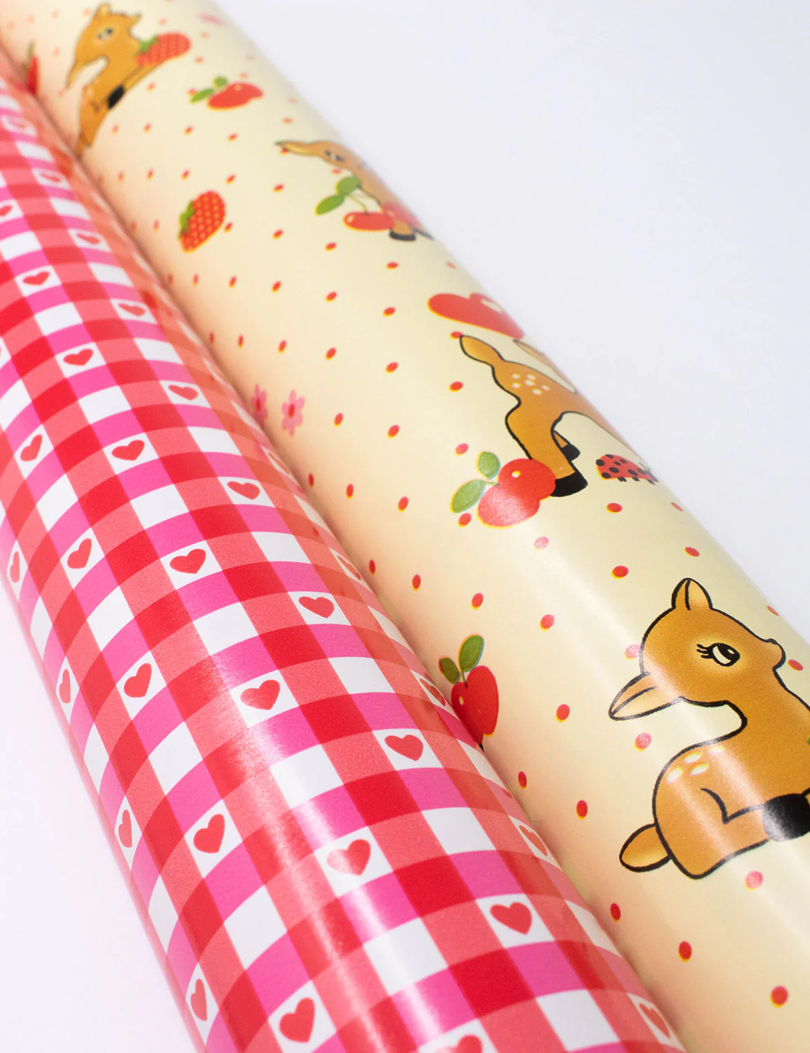 Oh Deer and Red Gingham Hearts Gift Wrap - 2 Pack - Image 4