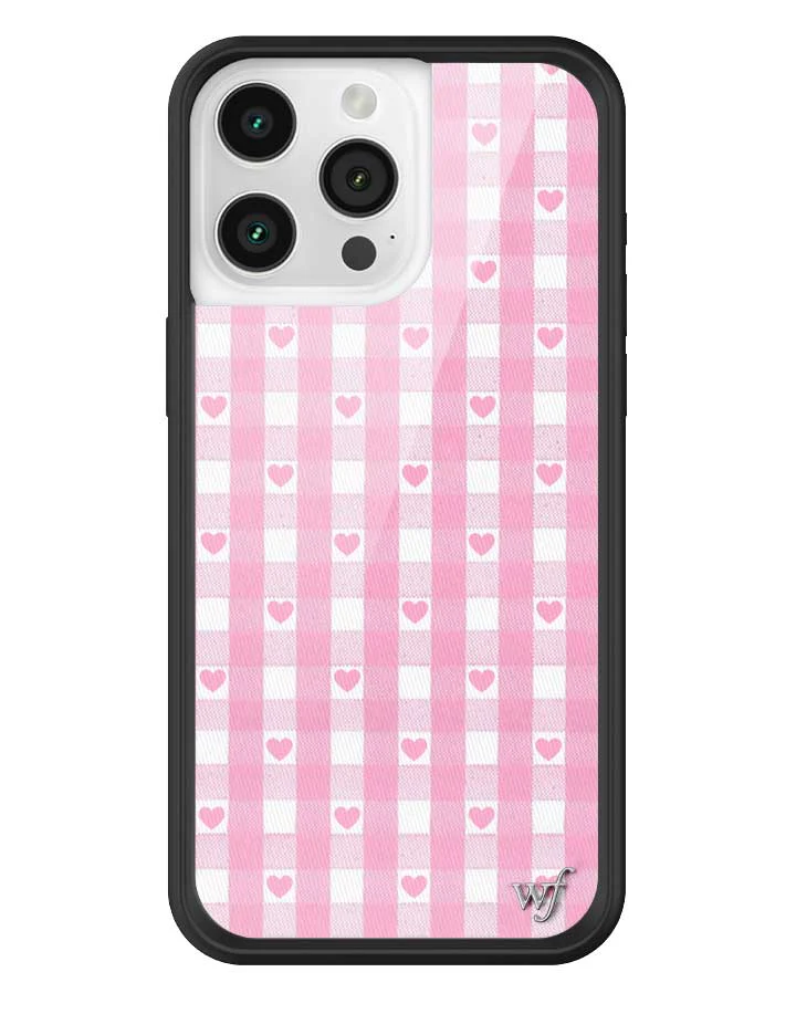 Gingham Hearts | Pink iPhone Case - Image 9
