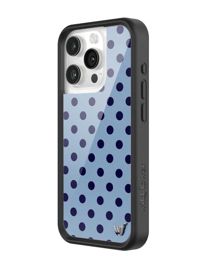 Polka Dot | Blue and Navy Blue iPhone Case - Image 30