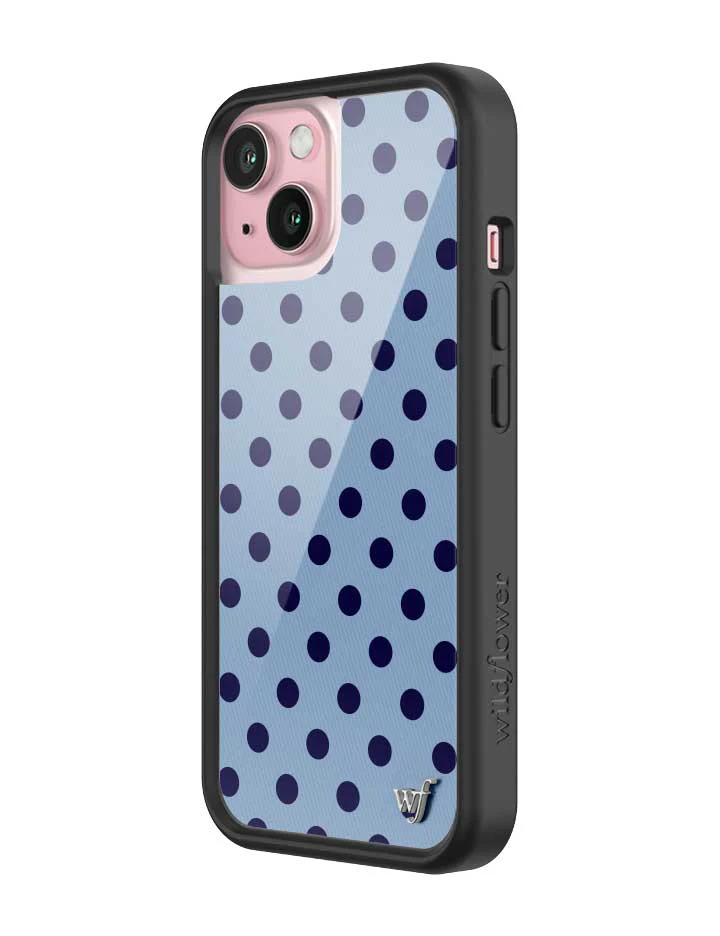 Polka Dot | Blue and Navy Blue iPhone Case - Image 32
