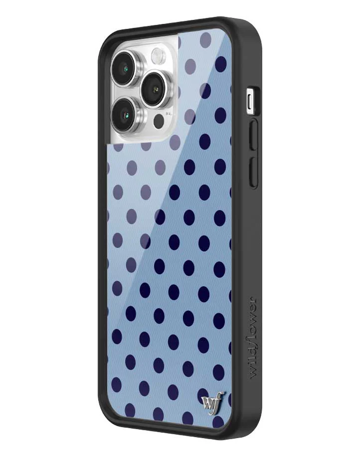 Polka Dot | Blue and Navy Blue iPhone Case - Image 34