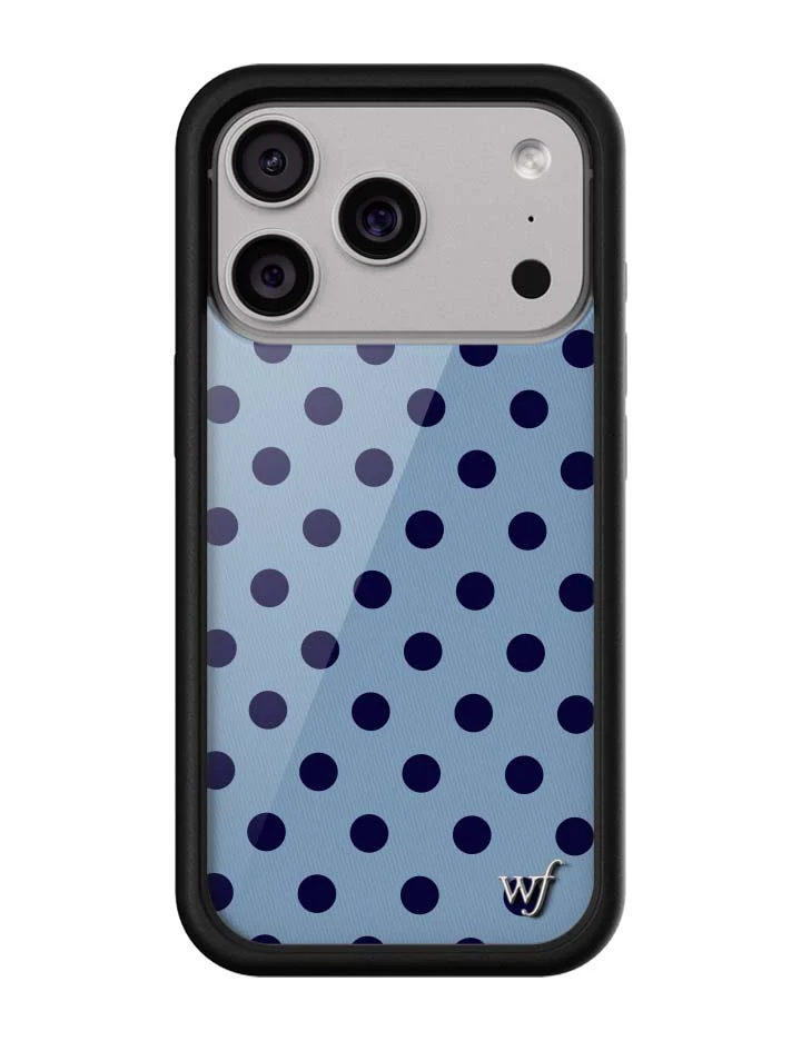 Polka Dot | Blue and Navy Blue iPhone Case - Image 4