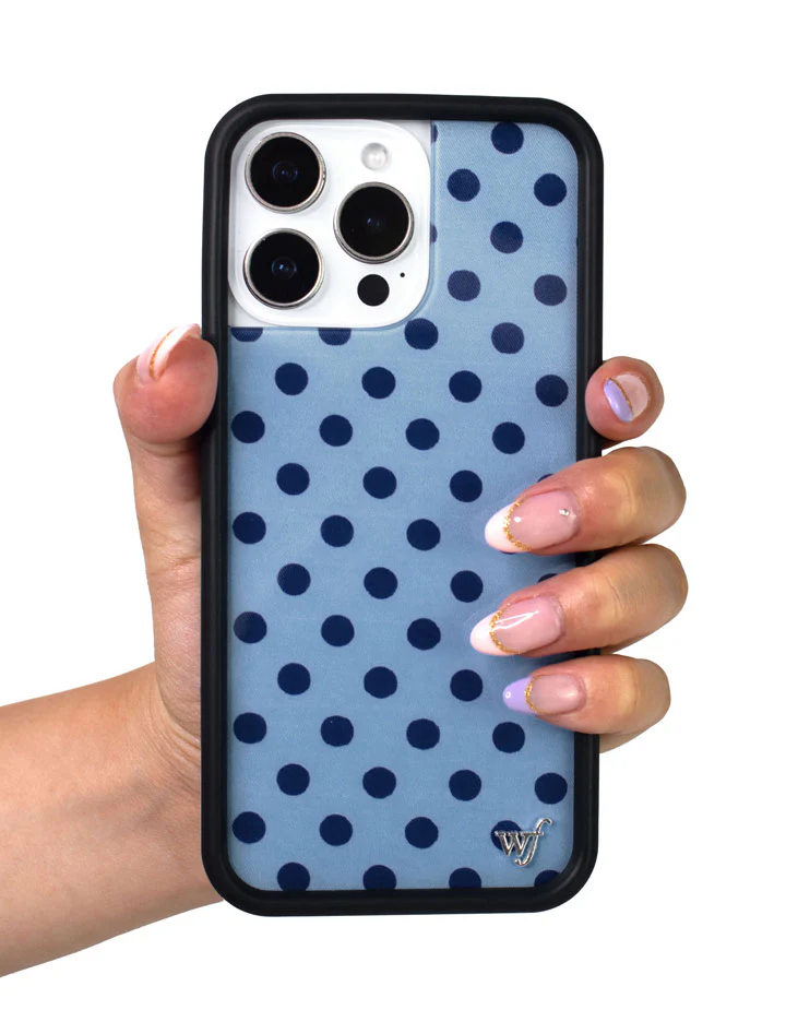 Polka Dot | Blue and Navy Blue iPhone Case - Image 43