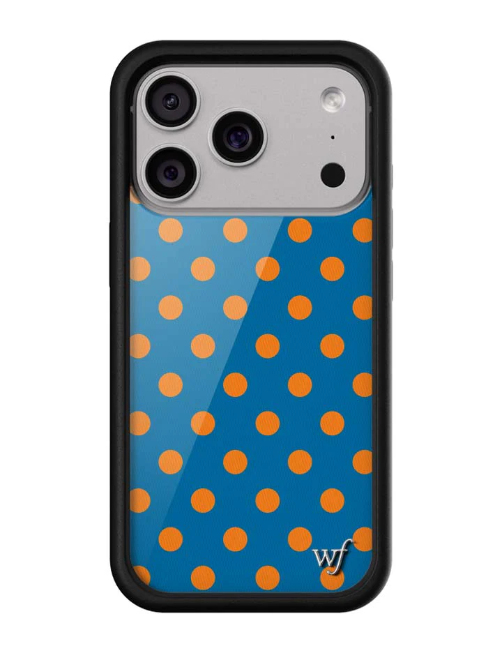 Polka Dot | Blue and Orange iPhone Case - Image 4