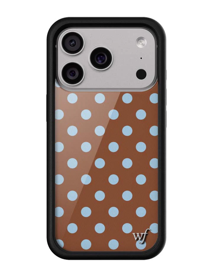 Polka Dot | Brown and Blue iPhone Case - Image 4
