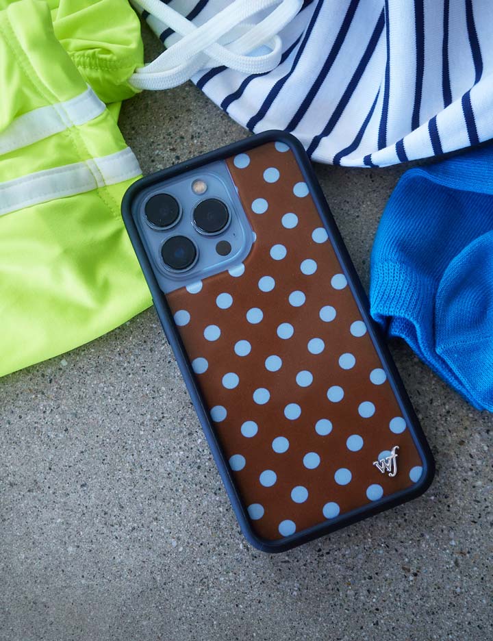 Polka Dot | Brown and Blue iPhone Case - Image 47