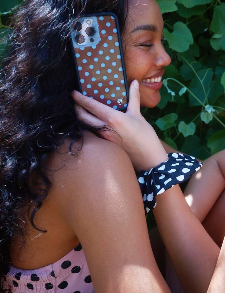 Polka Dot | Brown and Blue iPhone Case - Image 48