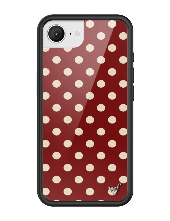 Polka Dot | Burgundy and Cream iPhone Case - Image 10