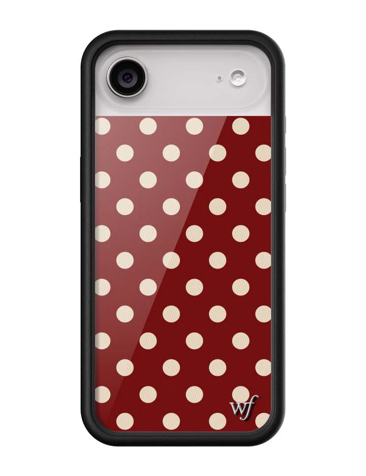Polka Dot | Burgundy and Cream iPhone Case - Image 12