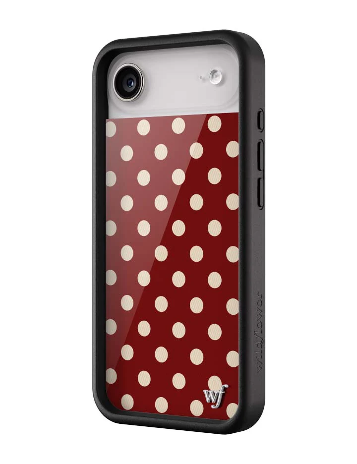 Polka Dot | Burgundy and Cream iPhone Case - Image 13