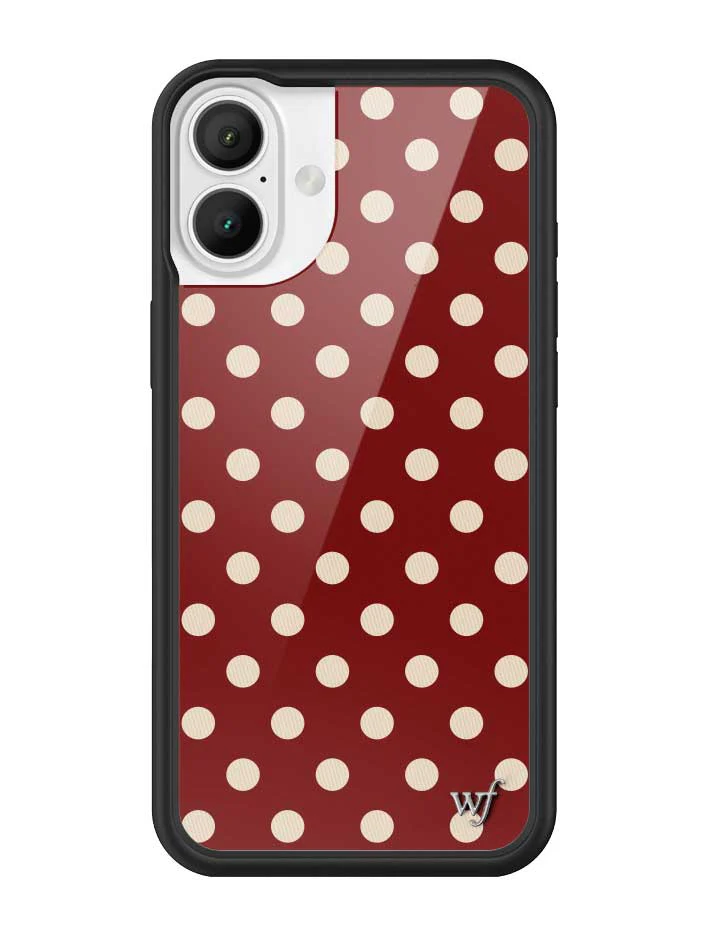 Polka Dot | Burgundy and Cream iPhone Case - Image 17