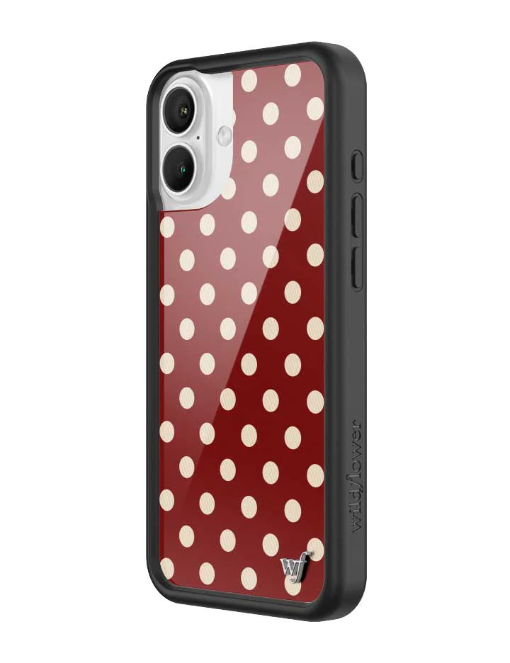 Polka Dot | Burgundy and Cream iPhone Case - Image 18