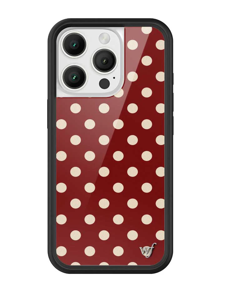 Polka Dot | Burgundy and Cream iPhone Case - Image 19
